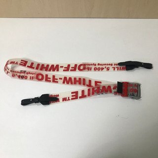 オフホワイトoff-white インダストリアルベルト スケルトンレッドレザーの画像