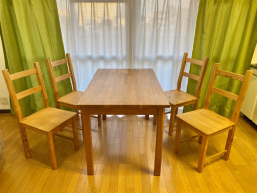 IKEA イケア　ダイニングテーブル　チェア　オーク材　EKENSBERG