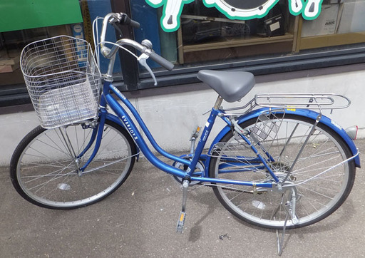 ◆26インチシティサイクル EVERJOYⅡ◆自転車　ママチャリ　6段変速　ブルー　USED
