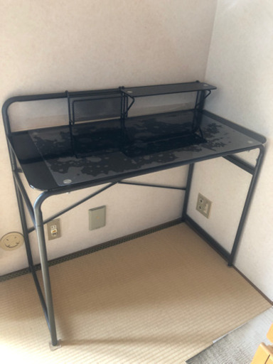 デスク ガラス天板 ビジネス PC作業