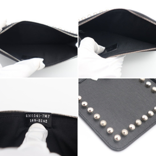 《FENDI/パンカーリト カール ラガーフェルド フラットポーチ》Aランク 美