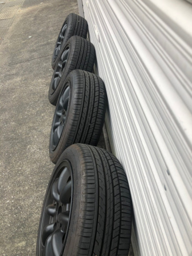 ワタナベ風エイトスポーク PCD100 14x6j +38オフセット　ホイールタイヤ4本セット