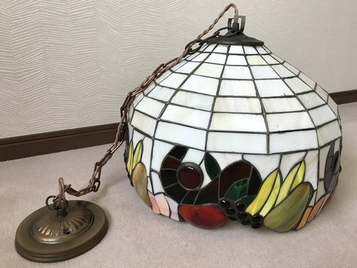 [照明器具] メキシコ製 ビンテージ ステンドグラスペンダント(傘部分のみ)