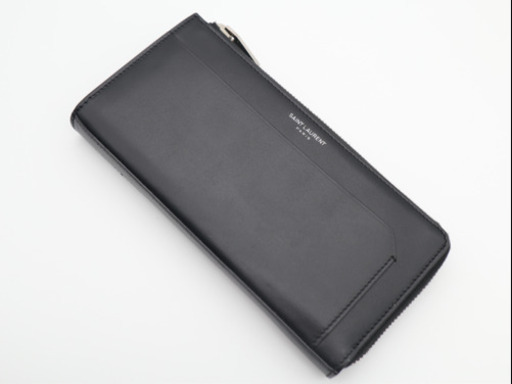 《SAINT LAURENT/L字ファスナー長財布》Aランク ブラック 極美品