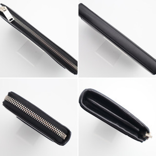 SAINT LAURENT/L字ファスナー長財布》Aランク ブラック 極美品 【公式 
