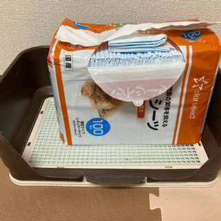  犬用トイレトレー&シーツストッパー　ペットシーツ