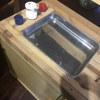 あげます！おままごとキッチン　手作り収納の画像