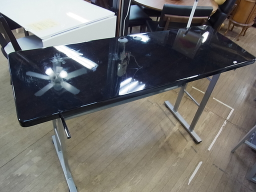 DJテーブル　DODAI-1480　ブラック　ヘッドホン掛け　カウウンター　机