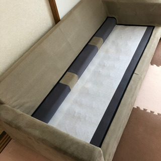 【引取に来てくれる方限定】ニトリ　カウチソファ　3人掛けの画像