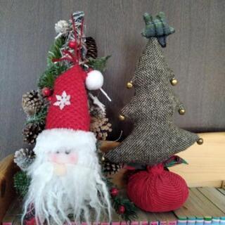 卓上クリスマスツリー　吊り下げサンタ