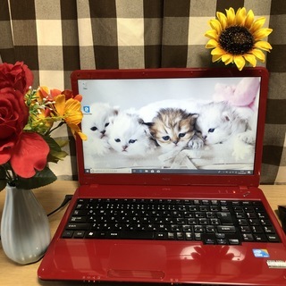☆彡大人気ＮＥＣリノベーションパソコン?高速ｉ５/爆速ＳＳＤ２４０ＧＢ/人気のラズベリーレッド☆美品/Ｗｉｎ１０/Office2019付/15.6ｲﾝﾁ/メモリ4G/無線ＬＡＮ/ＤＶＤ・ＣＤ再生ソフト付　No.2008005