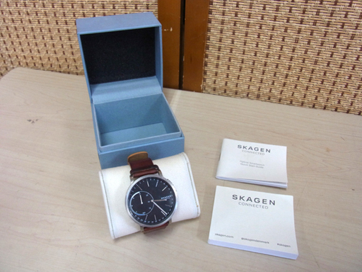 SKAGEN/スカーゲン CONNECTED ハイブリッド スマートウォッチ NDW2G 腕時計 SKT1104 革ベルト メンズ