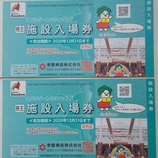 商品追加可能になり、早いもの勝ち‼️★ハワイアンズ★ペア★入場券...