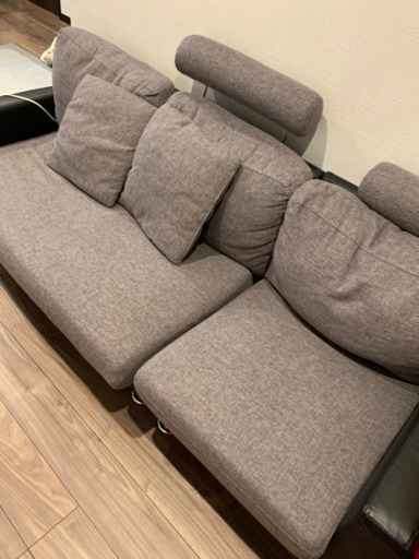 3人掛け カウチソファー オットマン