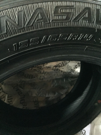 155/65R14 純正タイヤ新車取り外し(新品4本) 倉庫保管 軽自動車に