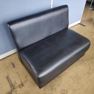 店舗用　黒ビニール張ソファー『良品中古』複数入荷！【リサイクルシ...