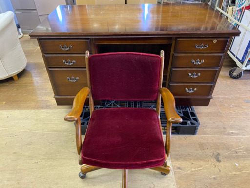 0809-4  カリモク　karimoku  アンティーク　テーブル&椅子