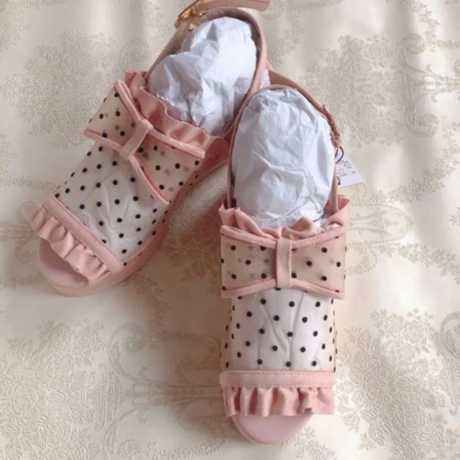 【新品・未使用】ハニーサロン Honey Salon リボンサンダル