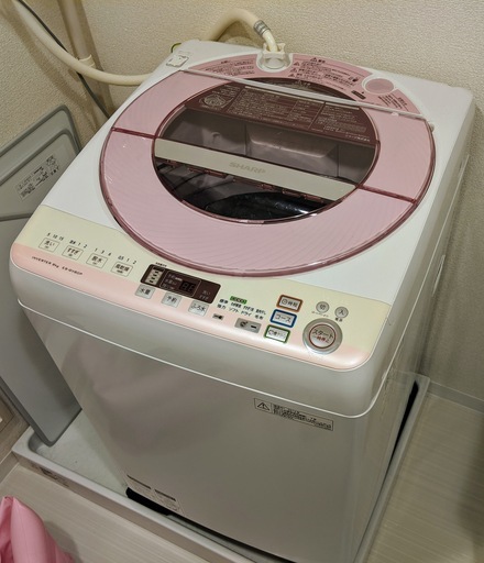 SHARP 全自動洗濯機 大容量8kg ES-GV80P-P