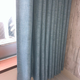 デニム遮光カーテン　ブルーの画像