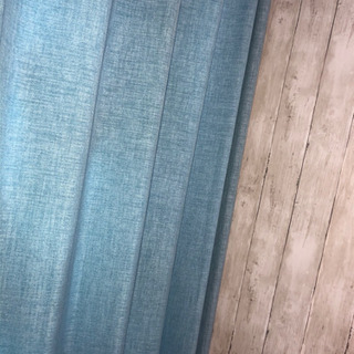 デニム遮光カーテン　ブルーの画像