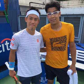 値下げ！錦織選手着用デザイン Tシャツ 白 Lの画像