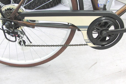 26インチ 6段切替 自転車 鍵 荷台付き シティサイクル アサヒ Eleanor