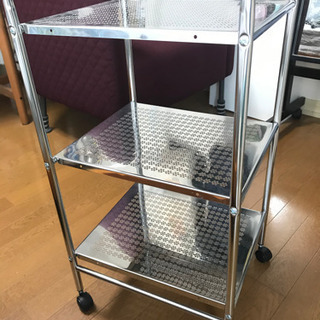 脚立付きステンレス棚