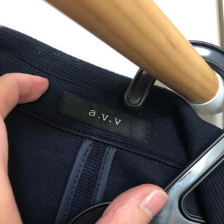 a.v.v. 裏地なしサマージャケット　ダークネイビー　サイズ36〜38の画像