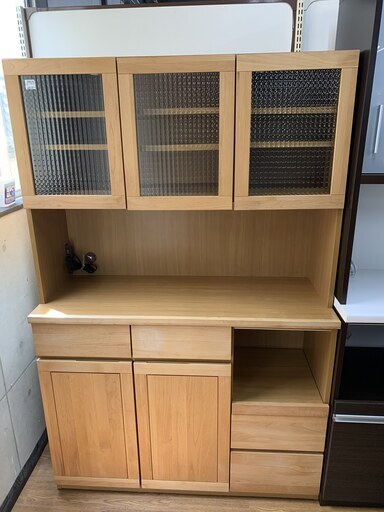 ３枚扉レンジボード　ナチュラル　売場展開中！！！