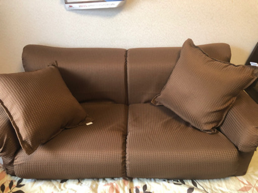 【未使用品】ローソファー＋クッション2ケ付き