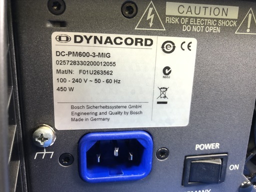 【管理KRK206】DYNACORD Power Mate 600-3 パワードミキサー