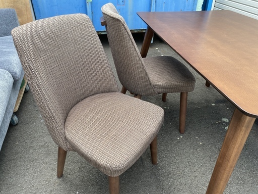 ダイニングテーブルセット 東京インテリア購入品 テーブル ベンチ チェア 4点セット 茶 中古品