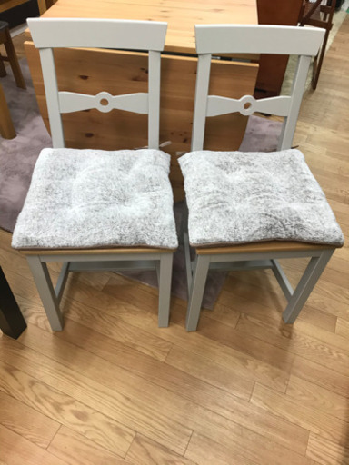 【リサイクルサービス八光　田上店　配達・設置OK】IKEA　2人掛け　ダイニングセット(ダイニングテーブル・イス2脚）