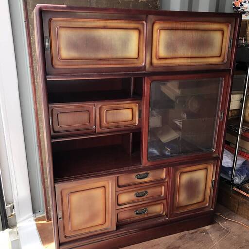 木製　飾り棚　茶箪笥　桐箪笥　水屋　唐木　紫檀　和家具　レトロ家具