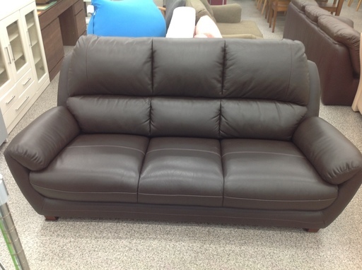 8/10本革製 三人掛けソファー