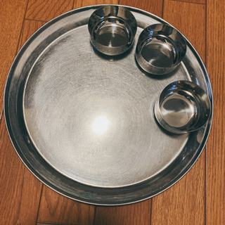カレー皿　本格的　皿　インドカレー　ターリー　カトリ　ステンレス...