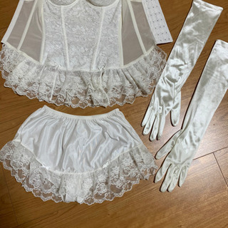 美品！ブライダルインナー 上下セット、ロンググローブ