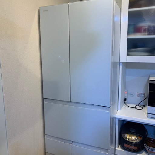 【美品】東芝 TOSHIBA 冷凍冷蔵庫 VEGETA GR-K460FD クリアシェルホワイト 462L  両開き