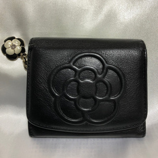 超美品！クレイサス折り財布　ブラック　チャーム付き
