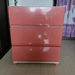 処分価格！ DECONY おしゃれ収納ケース(チェスト) ピンクの画像