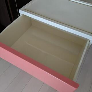 処分価格！ DECONY おしゃれ収納ケース(チェスト) ピンクの画像
