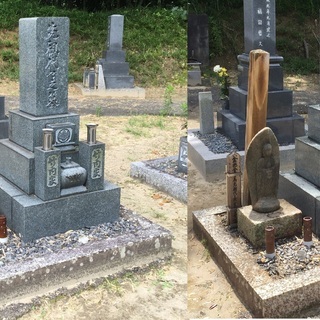 墓石再生！！くすんだお墓きれいにします！　文字の塗り直しも致します。 − 愛知県