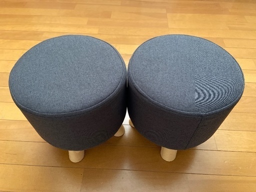 ミニスツール　グレー２脚セット　数回使用美品