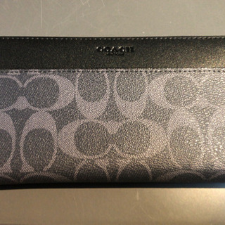 コーチ COACH メンズ 長財布 ウォレット F58112 紺 ネイビー　購入店レシート付　YKKファスナー