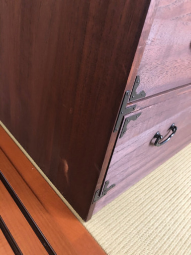 受け付け終了　桐　和箪笥　和ダンス　アンティーク　レトロ　小箪笥　古家具　一点物　ローチェスト　収納　引き出し