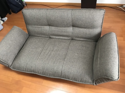 二人がけカウチソファー　ブラウン　6000円