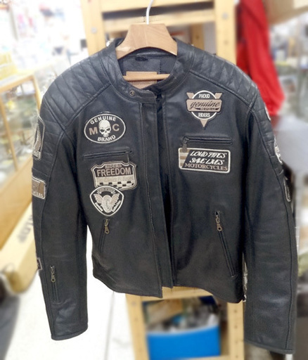 使用感少なめ★DEGNER デグナー クラシックブランド メンズ ライダースジャケット M 黒 レザー 牛革 革ジャン/保護パット入  ☆ PayPay(ペイペイ)決済可能 ☆ 札幌市 豊平区 平岸 アウトレットモノハウス