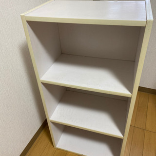 3段カラーボックス（白）