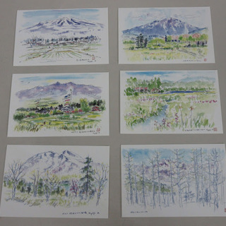 唐沢恭二「淡彩・山の旅」12枚セットの画像